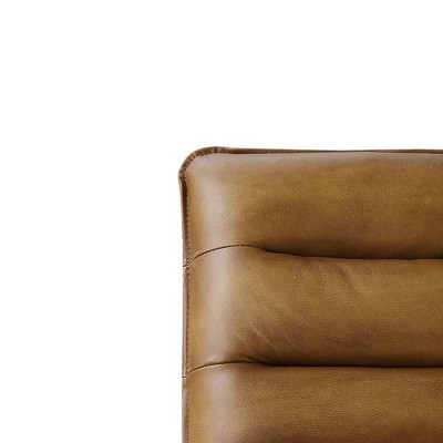 Balrog Timeless Saddle Brown Top Grain Leather Accent Chair