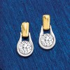 Ross-Simons 1.00 ct. t.w. Diamond 2-Tone Earrings - 3 of 4
