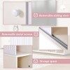 Hidden Cat Litter Box Enclosure TV Stand With Storage,Removable Sliding Door And Metal Screen,Multi-Functional Cat Cabinet-LAOTIES - 4 of 4