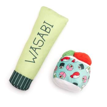 The Worthy Cat Wasabi & Sushi Cat Toy Set - 2pk - by The Worthy Dog