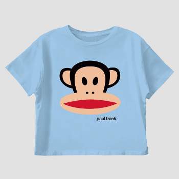 Girls' Paul Frank Boxy Short Sleeve Graphic T-Shirt - Sky Blue M