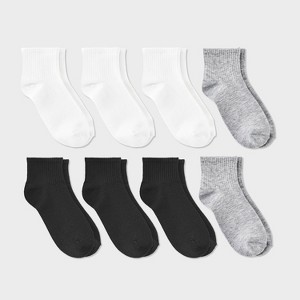 Women's Ribbed 8pk Ankle Socks - Dealworthy™ 4-10 - 1 of 3