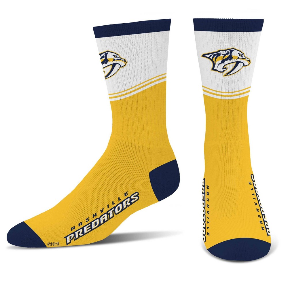 NHL Nashville Predators Divide Secondary Large Crew Socks