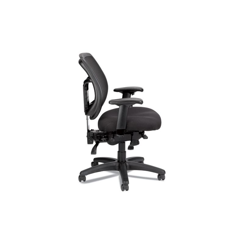 Eurotech Apollo Multi-Function Mesh Task Chair, Supports Up to 250 lb, 18.9" to 22.4" Seat Height, Silver Seat/Back, Black Base, 4 of 5