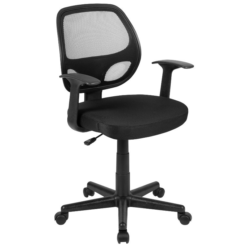 Flash Furniture Flash Fundamentals Mid-Back Mesh Swivel Ergonomic Task Office Chair with Arms, 1 of 15