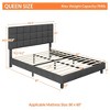 Yaheetech Upholstered Platform Bed Frame with Tufted Height Adjustable Headboard - 3 of 4
