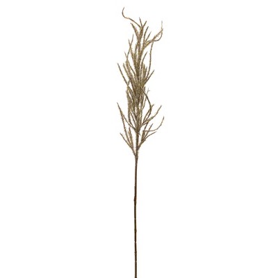 31" Flocked Beige Pampas Grass Spray Set for Indoor/Outdoor Decor