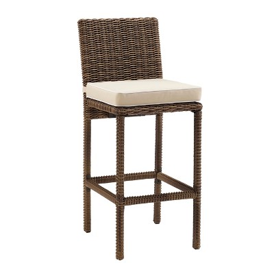 Outdoor Rattan Stools Off 65, Dale Wicker Bar Stool With Cushion