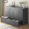 Mjkone Queen Murphy Bed with Mattress,Foldable Space-Saving Cube Cabinet Bed - 2 of 4