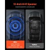 VEVOR 10" 440W Underseat Car Subwoofer, Slim Powered Car Subwoofers with Blue Ambient Light, Low Profile Audio Sub Under the Seat, Black - 4 of 4