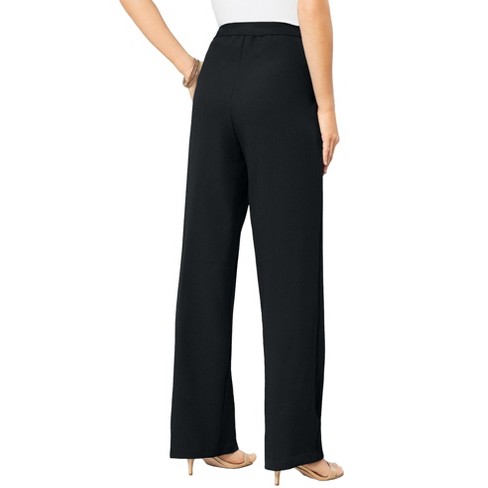 Roaman's Women's Plus Size Petite Wide-Leg Bend Over Pant - image 1 of 4