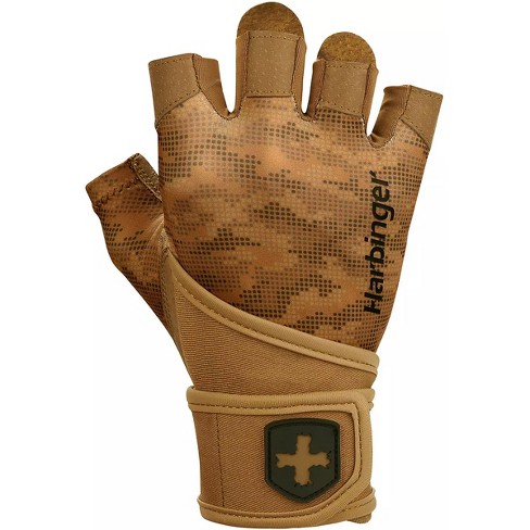 Harbinger Unisex Pro Wrist Wrap Weight Lifting Gloves - Small - Tan Camo