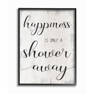 Stupell Industries Happiness is a Shower Away Rustic Bathroom Sign - 1 of 4