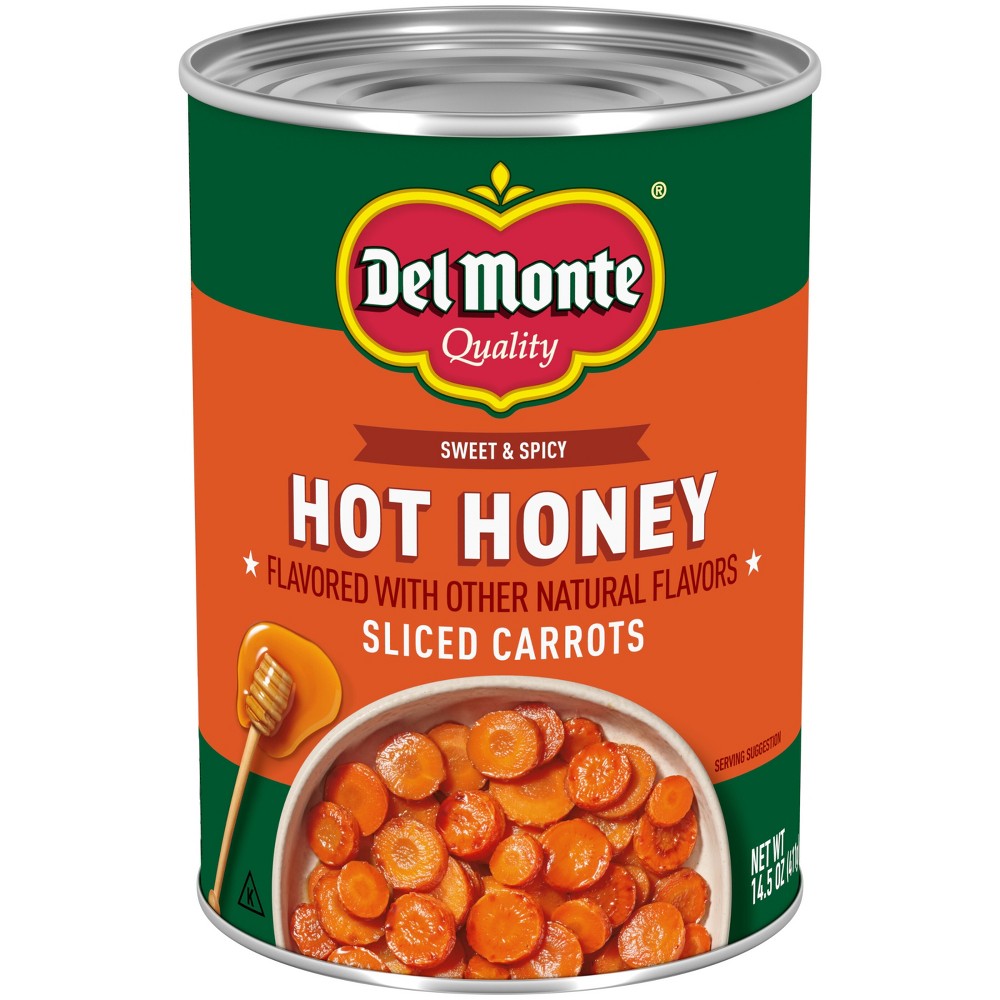 Del Monte Hot Honey Flavored Sliced Carrots  Canned Vegetables  14.5 oz. Can