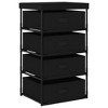 vidaXL Black Storage Rack with 4 Fabric Baskets - Modern Style Organiser Unit for Home and Office - Steel Constructed Lightweight Dresser - 2 of 4