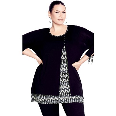 Avenue Women's Plus Size Alena Print Tunic