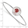 Black Bow Jewelry Sterling Silver Alpha Sigma Alpha Greek Life Bangle Bracelet 8 Inch - 2 of 3