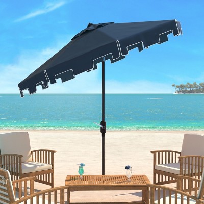 Zimmerman Navy Blue 9 Ft Polyester Market Umbrella with Aluminum Frame