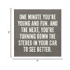 Slickblue Funny Aging Quote Wall Sign – “Turn Down Stereo to See” – Rustic 7x7 Wood Decor, Color Options - 3 of 3