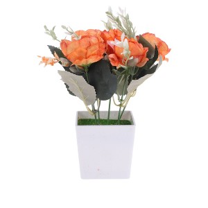 Unique Bargains Artificial Plants Mini Flower Plastic 2.95"x2.95"x7.87" 1 Pcs - 1 of 4