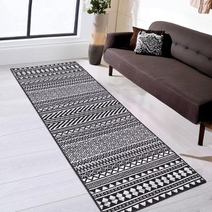 TROPOW Washable Area Rugs, Vintage Oriental Rug, Low Pile Stain Resistant Carpet with Non-Slip Backing, Stain Resistance Rug for Bedroom Dining Room - 1 of 4