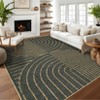 Modern Rainbow Easy Jute Area Rugs, Washable Natural Contemporary Indoor Outdoor Carpet for Living Room Bedroom Office Farmhouse Patio Backyard RV - 3 of 3