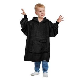 Catalonia Wearable Blanket Hoodie for Kids, Fleece Snuggy Sweatshirt Pullover, 4-12 Years Kids, Gift for Boys Girls, Christmas Gift Ideas - 1 of 4