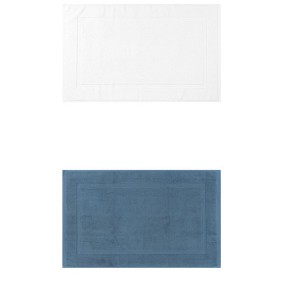 Unique Bargains Hotel Spa Towel Cotton Soft Plush Absorbent Bathtub Mats 2 Pcs - 1 of 4