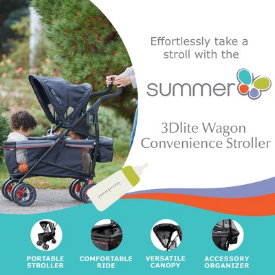 Black Double All-Terrain Steel Frame Wagon Stroller