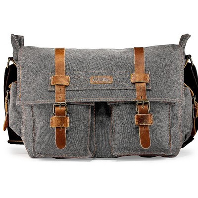 Laptop Bag Waxed Canvas Messenger Bag Crossbody Bags Men 