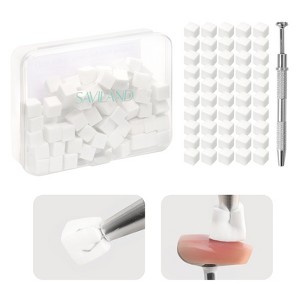 SAVILAND Pro Ombre Sponge Kit - 100-Count Gradient Tools w/Tweezer Pen for Aura Nails Salon & DIY. (Multicolor) - 1 of 4