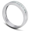Pompeii3 1/2ct Princess Cut Diamond Mens Wedding Ring 14K White Gold - 2 of 4