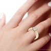 Pompeii3 1 3/4Ct Diamond & Moissanite Designed Accent Engagement Ring in 10k Gold - 3 of 4