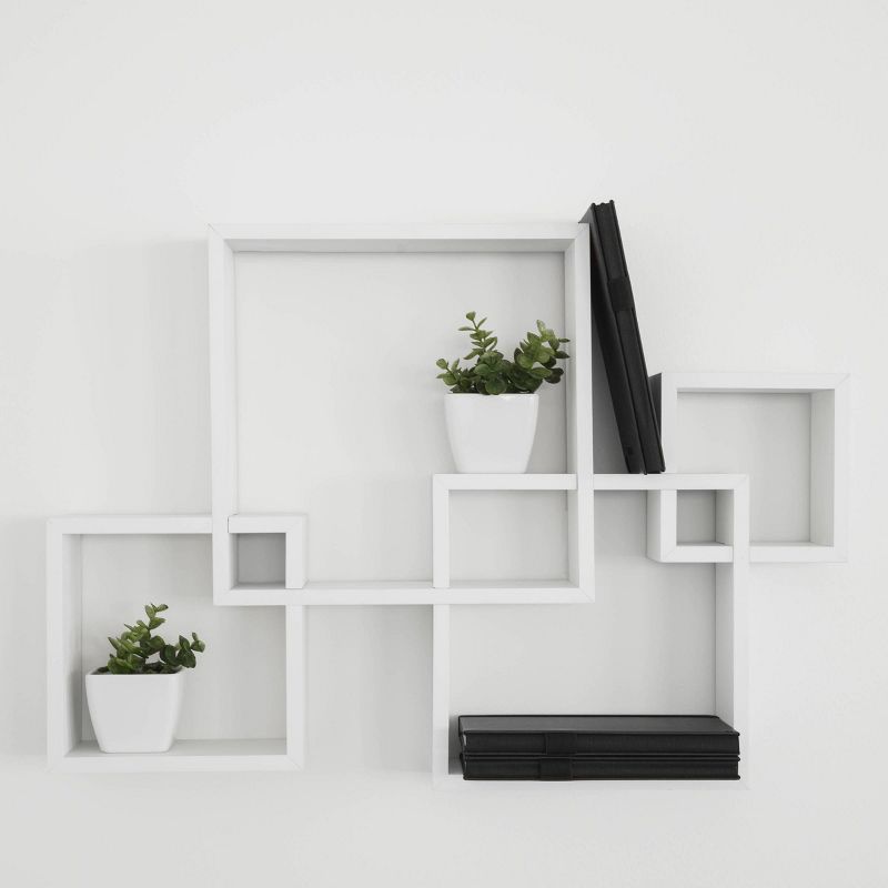 
25.5" x 17.75" Intersecting Cube Wall Shelf - Danya B., 4 of 14