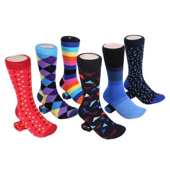 Mio Marino Men's Snazzy Collection Dress Socks 6 Pack