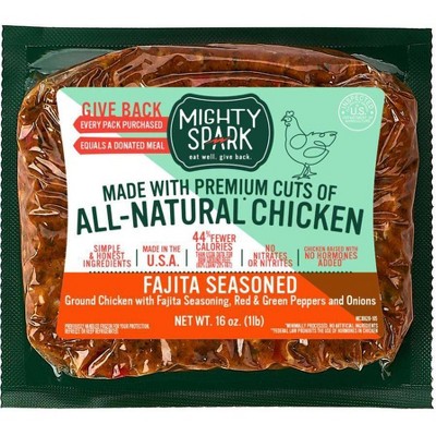 Mighty Spark Fajita Seasoned Ground Chicken - 16oz
