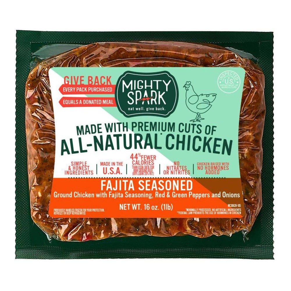 Mighty Spark Food Co. Fajita Seasoned Ground Chicken - 16oz