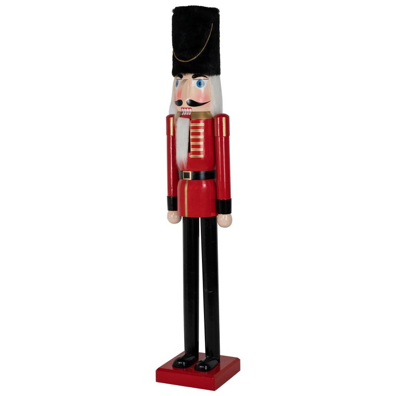Northlight Commercial Size Wooden Christmas Nutcracker Soldier - 5' - Red and Black, 3 of 6