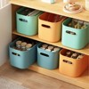 Aoibox 8 Pack Colorful Stackable Storage Bins with Lids Handles for Organizing Shelves Craft Snack Closet 9.85x6.9x5.7 inch - 4 of 4
