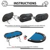 Oval Poker Table for 10 Players, Casino Leisure Gamimg Table with Collapsible Legs, Blackjack Texas Holdem Poker Table with Cup Holders - 4 of 4