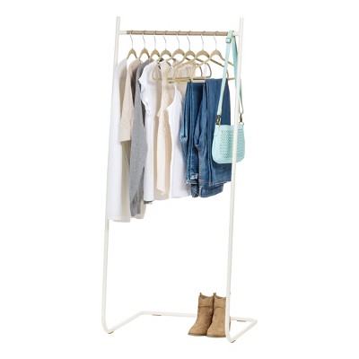 Costway Industrial Pipe Rolling Garment Rack Heavy Duty Clothing