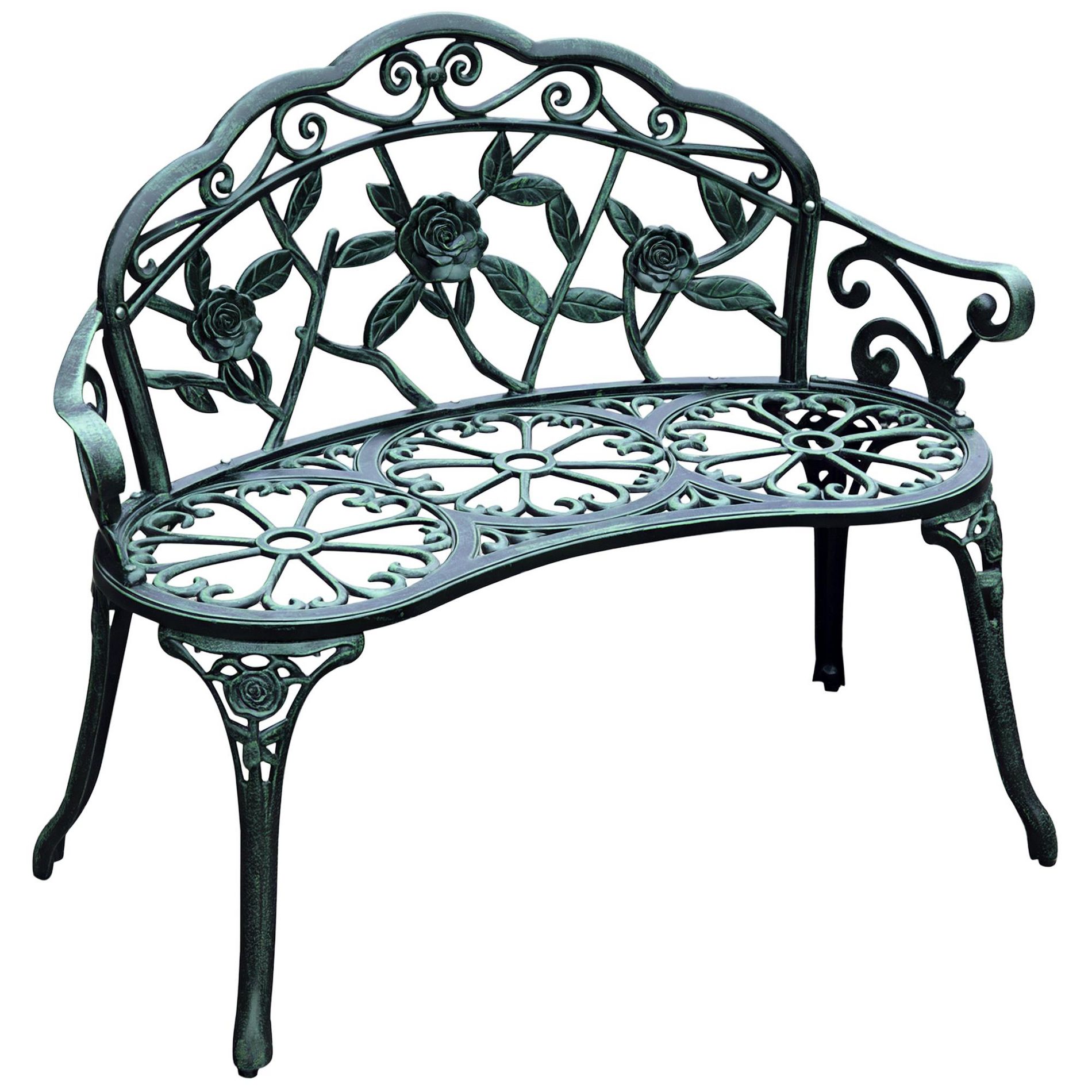 Dexmalle Patio Garden Metal Bench