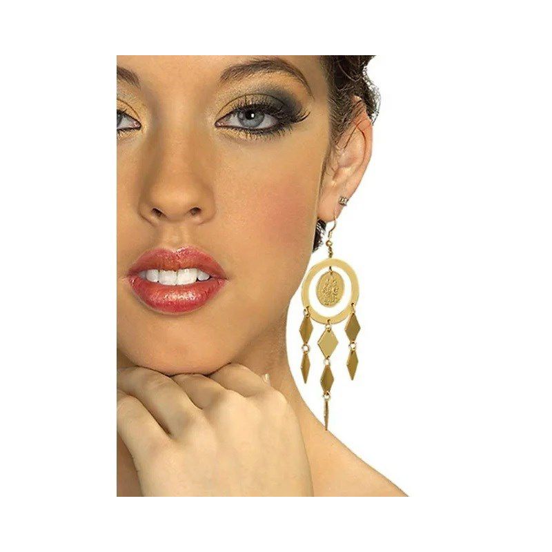 Gold Coin Earrings Grecian Goddess Halloween Cosplay Costume Accessory, 2 of 4