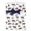 Hudson Baby Infant Boy Quilted Multi-Purpose Swaddle, Receiving, Stroller Blanket, Moose Bear 1-Pack, One Size - 2 of 2