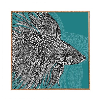 Valentina Ramos Beta Fish Framed Wall Art 12x12" - Deny Designs