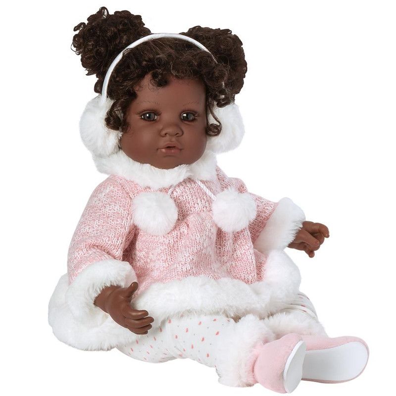 Adora Realistic Black Baby Doll Winter Dream Toddler Doll - 20 inch, Soft CuddleMe Vinyl, Dark Brown Hair, Brown Eyes, 5 of 6