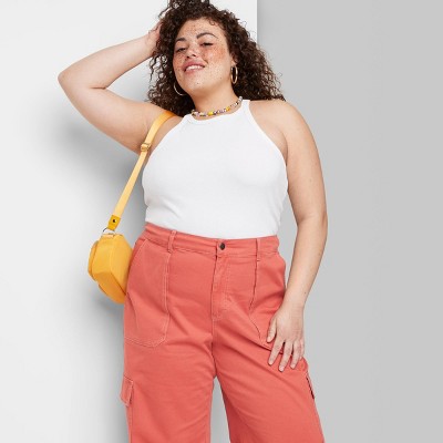 Women's High Neck Ribbed Tank Top - Wild Fable™