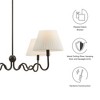 Modway Wave 4-Light Pendant Light – Modern Black Squiggle Ceiling Fixture with Abstract Form, Ideal for Kitchen Island or Foyer - 4 of 4