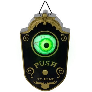 SEVOBAL Party Decorations and Accessories Halloween 7.1' Animatronic Doorbell Sound and Motion Activation Glow-in-the-Dark, Black, 47.2"*2"*7.1" - 1 of 4