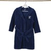 Personalized Linum Kids 100% Polyester SUPER PLUSH Double Brushed Hooded Bathrobe in White Script Font - 2 of 3